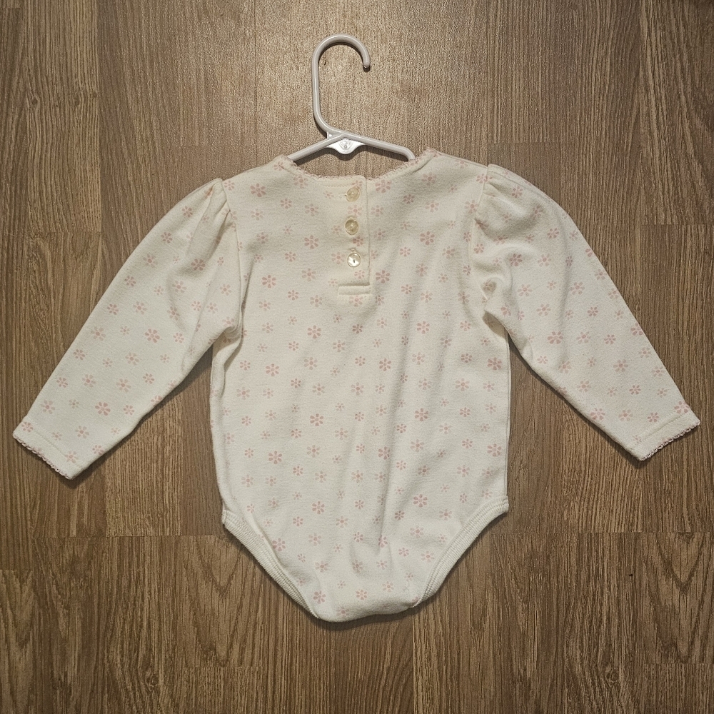 Y2K 2002 Nick Jr. Baby Girls' Pink Floral Long Sleeve One Piece